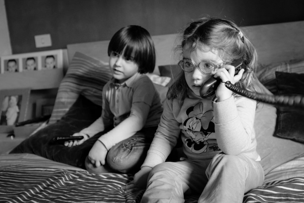 Children on phone